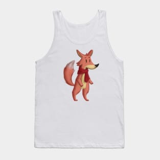 Cute Red Wolf Drawing Tank Top